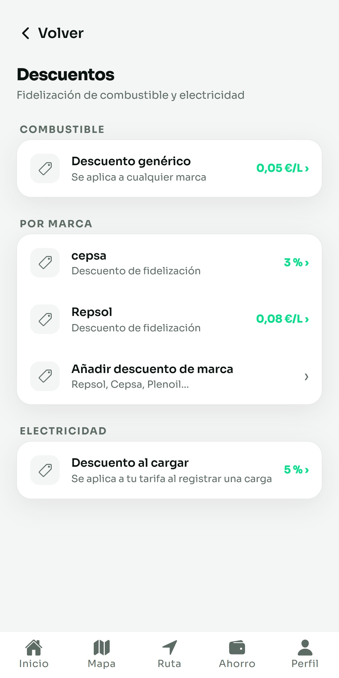 Litro — descuentos de fidelización