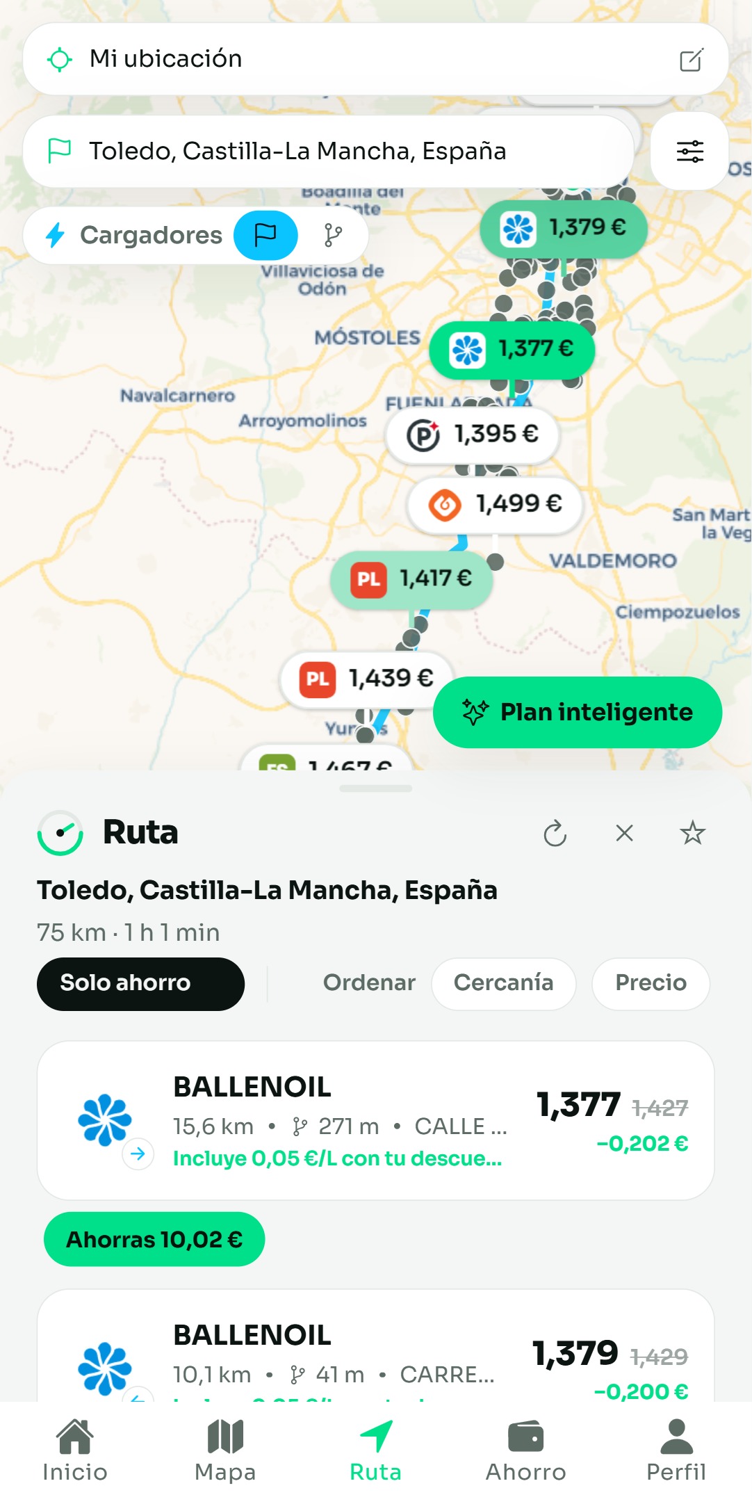 Litro — gasolineras en ruta