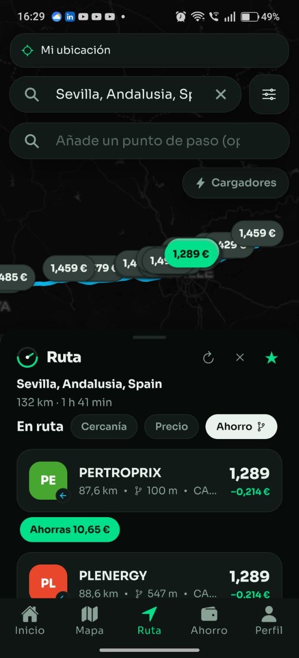 Litro — gasolineras en ruta